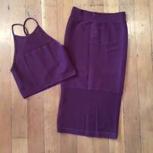 Sleek and sexy two piece skirt/top